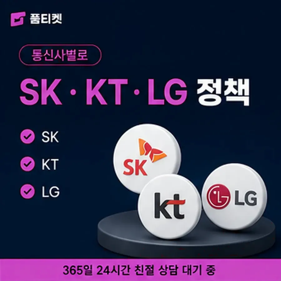 품티켓 LG 소액결제 미납 고지와 안내 순서 안내 이미지